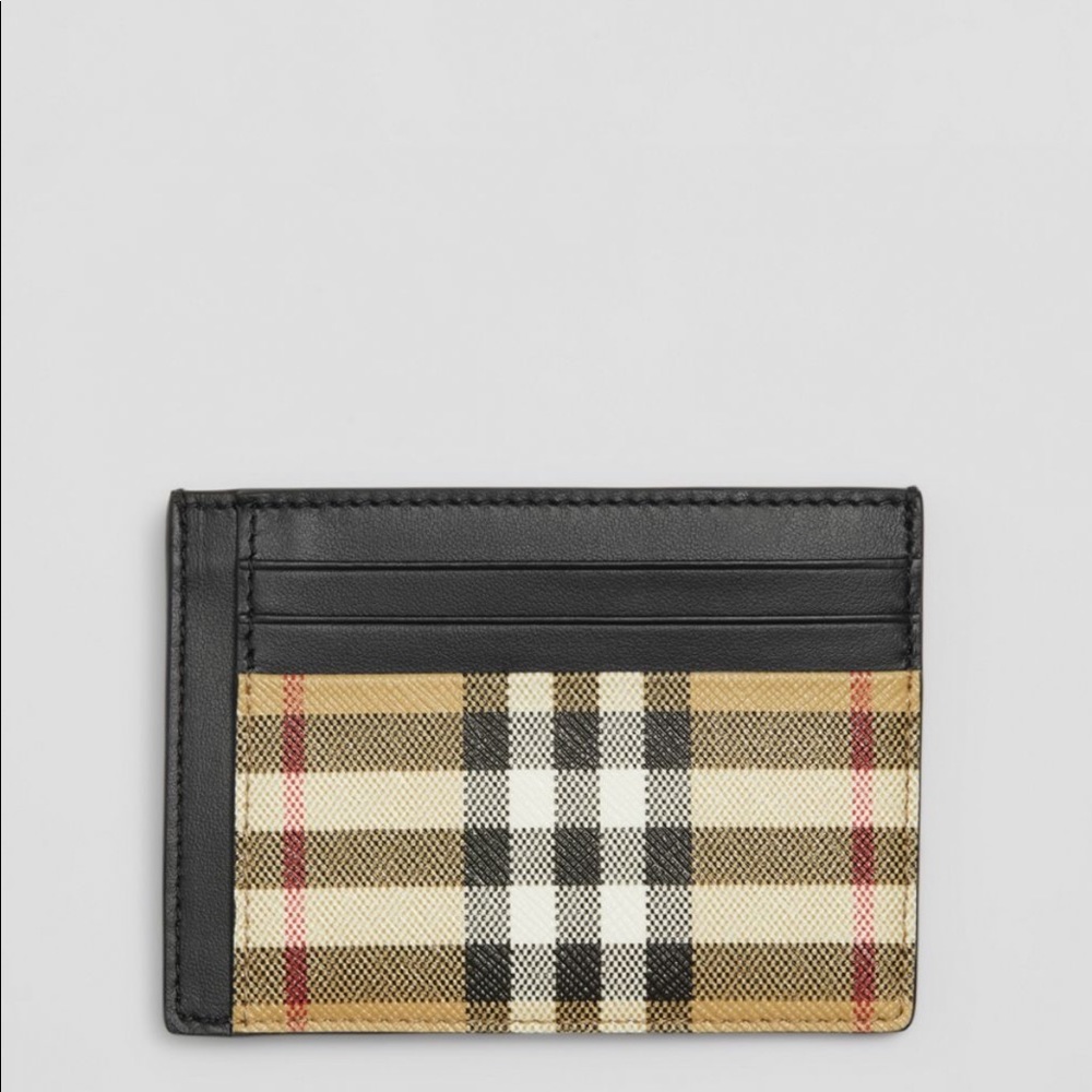 BURBERRY CARD CASE WITH MONEY CLIP